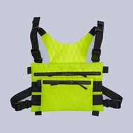 Lime chest rig X-pac shoulder bag messenger Fluorescent Yellow techwear holster