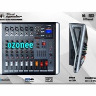 diskon power mixer black spider ml 603 6channel original