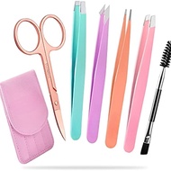Stainless Steel Tweezers Eyebrow Clip Set Plucking Beard Plucking Tweezers Eyebrow Trimming Clip Bea