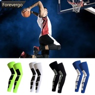 FOREVERGO 1Pc Football Lengthened Shin Protection Sports Knee Guard Fitness Sunscreen Cycling Leg Co