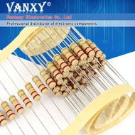 100pcs 1/2W Carbon Film Resistor 0.5W 5% 1R - 10M 0R 10R 100R 220R 330R 1K 2.2K 4.7K 10K 22K 47K 100