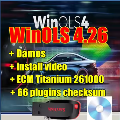 2025 Hot WinOLS 4.26 + Ecm titanium 26100 + 66 Plugins And Checksum WinOLS 4.26 + Damos files + Vide