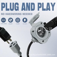 US Standard Waterproof Socket RV Power Plug15A125V Charging station with waterproof cover3Pin Yacht 