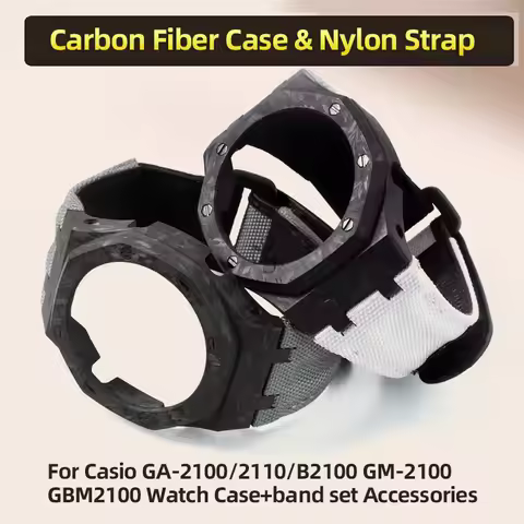 GA2100 Mod kit For Casio Farmhouse oak GA-2100/GA-B2100 GM-2100 GBM-2100 modified carbon fiber case 