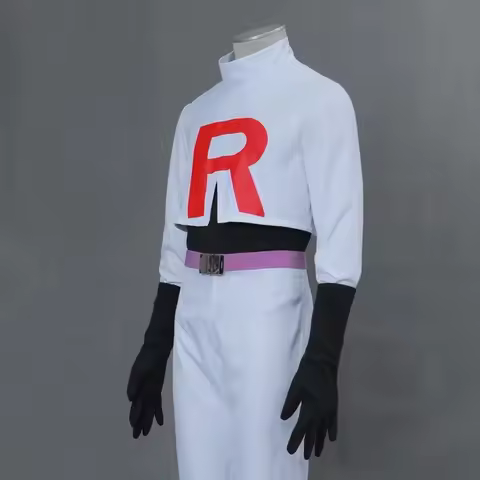 ♥ 2026 New Team Rocket Jessie and James Set Couple Outfit Anime Cosplay Party Wear Halloween Costume