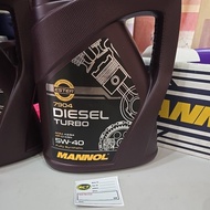 Mannol Diesel Turbo (5Liter) 5w40 (New Packing/Offer)100% Fully Synthetic 15000km Engine Oil..