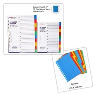 Interfolder Divider B5 10 tabs 26 holes Plastic Material Binder Paper Divider