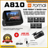 [New Launch] Car Recorder 70mai A810 4K Dash Cam Dual Vision with GPS ADAS UHD Resolution HDR Rear Recording Dashcam
