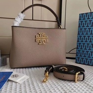 TORY BURCH  T family pebbled square bag for women cross-body shoulder handbag buckle bag compact versatile fashionable and casual bag for women