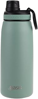 Oasis Stainless Steel Insulated Sports Water Bottle with Screw Cap 780ML - Sage Green