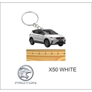 proton x50 white keychain 2d x50 putih