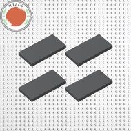 Combo of 4 dark gray 2x4 smooth tiles