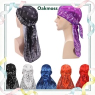 Hair Accessories Silky Durag Bandanas Insect Print Hats for Women Men Long Tail Pirate Hat