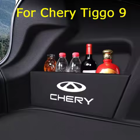 For Chery Tiggo 9 2023 Car Interior Trunk Organizer Storage Save Space Partition Decoration Auto Acc