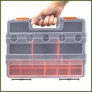 Small Parts Organizer Stackable 21 Compartments Interlocking Parts Storage Organizer for Small Hardw