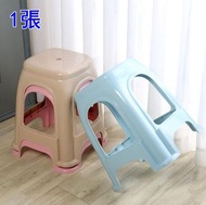 KF - 加厚可疊高膠椅膠凳(純色-顏色隨機) #(KFF)