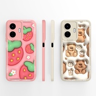 Casing For Vivo Y77e Y77 Luxury Pattern Phone Case Liquid Silicone Anti Slip Shell For Vivo Y77 E Y7