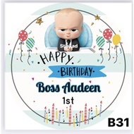 Goodies Birthday Packaging Party Sticker Baby Boss #X06 55pcs