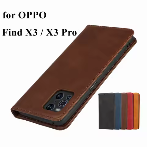 Leather case for OPPO Find X3 Pro Flip case card holder Holster Magnetic attraction Wallet Cover Cas