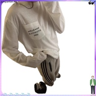Acne Studios 25FW Washed Black Gray 1996 Pocket Printed Logo Round Neck Long Sleeve Tee