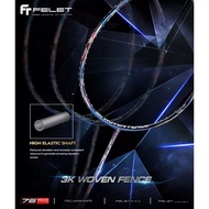 FELET 3K WOVEN FENCE BADMINTON RACKET - FREE STRING + GRIP + SHIRT + SOCKS
