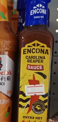 ENCONA * YELLOW LABEL * Carolina Reaper Extra Hot Pepper Sauce - YELLOW LABEL Chilli / Chile 142ml