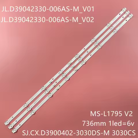TV LED Lanes Bars For 39 "BBK 39LE-1045/T2C DEXP H39D7100E AKAI AKTV409TS JL.D39042330-006AS-M_V01 3