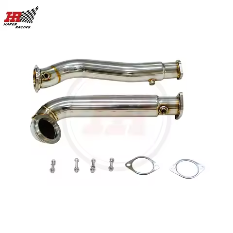 HP RACING 3.0'' High Flow Catless Stainless Steel 304 Dowmpipe For N54 Engine E60 535I 535XI 2008-20