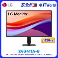 LG 24U411A-B – 24” 1920×1080 FHD IPS 120Hz HDR10 Monitor with Slim Stand LG Monitor