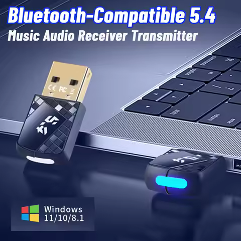 USB Bluetooth-Compatible 5.4 Dongle Adapter USB Transmitter Bluetooth-Compatible Dongle for PC Speak