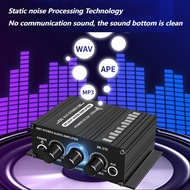 Mini HIFI Power Amplifier 2 Channel 12V AK270 Audio Power Amplifier Low Distortion Support AUX Video