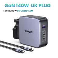UGREEN 140W GaN Fast Charger 3-Ports 2C1A 2 Type C 1 USB A Charger PD Wall Charger Power Adapter Fol