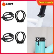 [Flourish] Seatpost Clamp Portable Replacement Seat Tube Clip for Mountain Road Bikes Folding Bikes Riding Repair Accessories