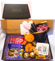 Kad Lukisan Tangan Gaya INS yang Comel Coklat Kotak Hadiah INS Style Lovely Hand Drawing Card Chocol