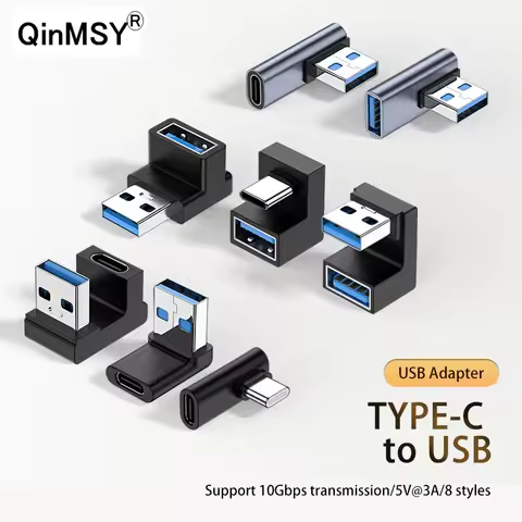 U-shape 10Gbps 90 Degree Angled USB 3.0 TYPE-C Usb-c 10Gbps M/F Cable Adapter A Male To Female Exten