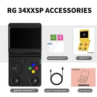 New Best Selling Anbernic Rg34xxsp 3.4 Inch Folding Flip Retro Handheld Game Machine Wireless Online