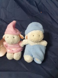 （c16）菓風小舖 小羊 一對 粉色 藍色 娃娃 玩偶 布偶 大字型 可愛 迷你