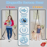 New Tool-free Magnetic Screen Door Curtain Anti Mosquito Net Bug Fly Partition Curtain Automatic Closing Ventilation Door Screen