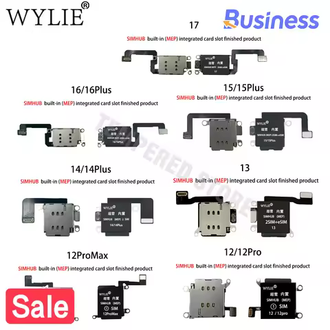 Wylie Built-in (MEP) Integrated Card Slot Finished Product SIMHUB for iPhone 12-17 Series SIM Card A