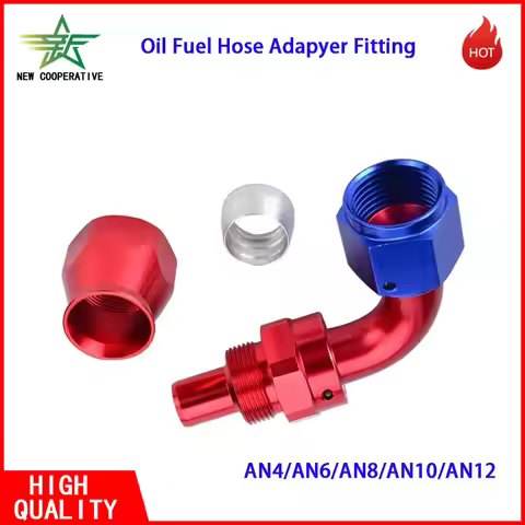 Car Modification Oil Cooling Pipe Joint Oil Pipe Adapter AN4 AN6 AN8 AN10 AN12 Adapter 0 ° 45 ° 90 °