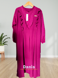 Geka Collection - Gamis Dania Crinkle Airflo mix Brokat fari Mlika