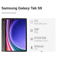 Display Unit Samsung Galaxy Tab S9 Tablet (12GB+256GB) - Original 1Year Warranty by Samsung Malaysia