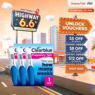 (Bundle of 3/6) Clearblue Pregnancy Test With Weeks Indicator, Tells You How Many Weeks, 1 Digital T