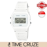 [Time Cruze] Casio F-91 Minimalist White Bio-based Resin Men Women Kids Watch F91 F-91WB-7 F-91WB-7A