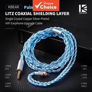 KBEAR Palm Thunder IEM Cable 4 Strand Single Crystal Copper Silver Plated HiFi Earphone Upgraded Hea