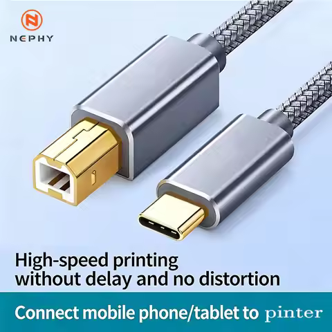 USB C to USB B 2.0 Printer Cable Electronic Organ Cable Type C USB B for Computer Laptop Phone to Fa