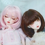 1/3 Bjd Doll's Wig with Bangs Short Hair Wig Fit To 60cm Doll