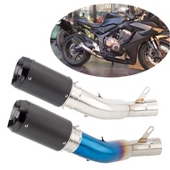 Motorcycle Full Exhaust System CB650F CNC 76mm Muffler Front Link Pipe For CB650R CBR650R 2019-2021