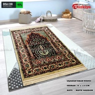 Yakar Turkish Prayer Rug with Thick velvet Fragrance - Random Maroon 2024 Eid Travel Premium Latest 