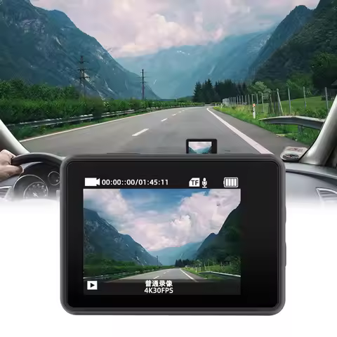 4K 30FPS 16MP WiFi Action Camera Waterproof Sport Cam 170°Wide Angle Len 2.0+1.4in Dual Screen Motor